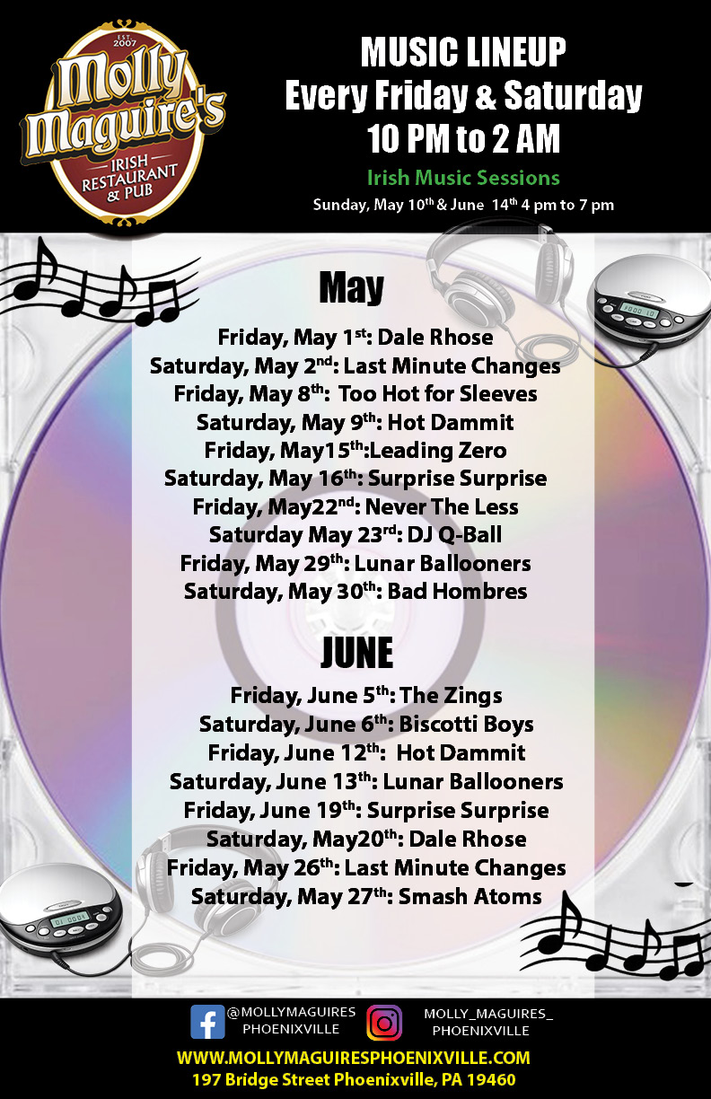 Molly Maguires Live Bands May June 2026