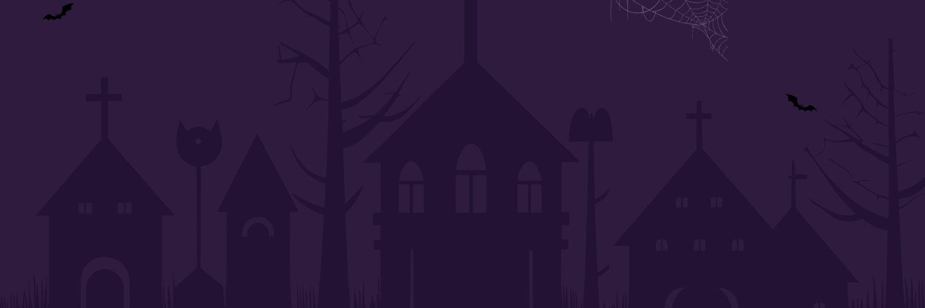 Purple and Orange Decorative Halloween Sale Poster