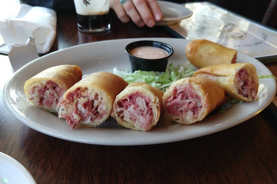 Reuben Spring Rolls